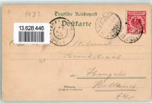 48599 W4432 Gronau Westf. Gebrauchsspuren Hotel zum Engel Speisezimmer Lithographie