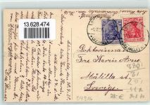 04916 O7901 Schönewalde b Herzberg, Elster 1920 Gebrauchsspuren Rathaus Post Geschäftshaus Zwing