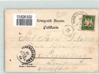 93133 W8412 Burglengenfeld 1898 Lithographie Vorläufer Naab