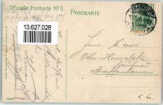 W6000 Frankfurt am Main Zeppelin Luftschiff Parseval Off. Postkarte Nr 5 ILA 1909 Lithographie