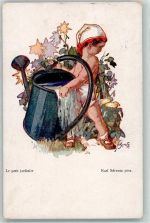 WW-Künstler Le petit jardinier Der kleine Gärtner Gießkanne Nr 295 Schwetz, Karl