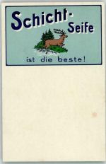 Schicht Seife Hirsch Werbung Kosmetik Lithographie