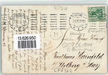 W2000 Hamburg Luftschiff Zeppelin Vor der Luftschiffhalle Maschinenstempel Parseval 1910