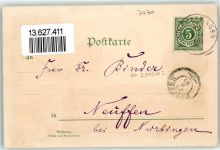 72458 W7470 Tailfingen b Ebingen, Württ 1899 Lithographie Rathaus Schule Hauptstraße Gasthaus zum Rössle