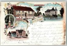 59510 W4775 Hovestadt Lithographie Krankenhaus Gasthaus Lange Schloß