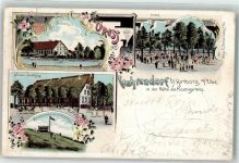 21224 W2107 Vahrendorf , Siedlung 1911 Lithographie Dorfteich Gasthaus Wendt Bierausschank Kieckeberg