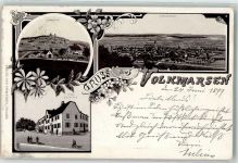 34471 W3549 Volkmarsen 1899 Lithographie Hotel Bielefeld Kugelburg