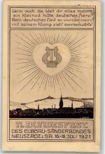 01844 O8355 Neustadt , Sachs 1921 - 11. Sängerbundesfest 1921 Sonnen-"Lyra"
