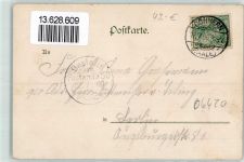 06420 O4340 Könnern 1900 Lithographie Georgsburg Postamt Kriegerdenkmal Rathaus