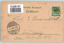 39646 O3573 Oebisfelde 1898 Lithographie Bahnhof Postamt Rathaus Die Burg