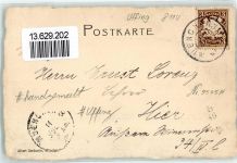 82449 W8114 Uffing a. Staffelsee Lithographie / Künstlerkarte Handgemalt Karte Ort handschriftlich