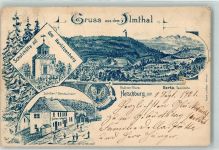 99438 O5301 Hetschburg 1901 Gebrauchsspuren Vorläufer Schutzhütte Gasthaus Schiller Lithographie