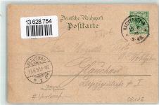 08118 O9509 Hartenstein b Zwickau 1898 Lithographie Vorläufer Hotel Ratskeller Garten Paul Fleming-Denkmal