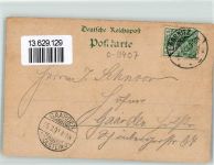 08294 O9407 Lößnitz 1901 Lithographie Gasthaus Deutsches Haus Saal