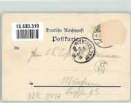 08294 O9407 Lößnitz 1901 Lithographie Gasthaus Haltestelle Garten