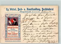 37351 O5603 Dingelstädt , Eichsfeld 1900 - Buch- und Kunsthandlung Eg. Wetzel Langenscheidt-Lehrmaterial Postkarte