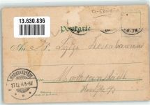 99448 O5301 Stedten a d Ilm 1904 Gebrauchsspuren Gasthaus zur Tanne Hoffmann's Garten Lithographie