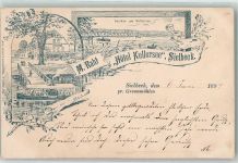 23701 W2420 Eutin-Sielbeck 1897 Lithographie Hotel Kellersee Kellersee