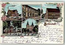 27616 W2855 Beverstedt 1906 Lithographie Molkerei Villen Stubbener Chaussee Hotel Seedorff