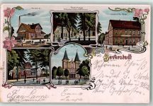 27616 W2855 Beverstedt 1903 Lithographie Molkerei Villen Stubbener Chaussee Hotel Seedorff