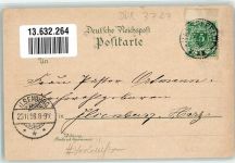 38899 O3723 Hasselfelde 1898 Lithographie Vorläufer Breite Straße Singvogel Rabenstein