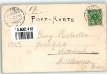 61200 W6363 Echzell 1897 Lithographie Römerbrunnen Forsthaus Dampfmolkerei Kaierl. Post