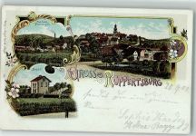 35321 W6312 Ruppertsburg 1902 Lithographie Bahnhof Chem.-Fabrik Friedrichshütte