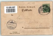 27632 W2853 Midlum b Bremerhaven Gebrauchsspuren Bahnhof-Hotel Bahnhof Kirche Bahnpost Geestemünde-Cuxhaven Zg. 602 Lithographie