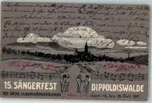 01744 O8230 Dippoldiswalde Lieder AK 15. Sängerfest des Sächs. Elbgausängerbundes Juli 1911 Engel