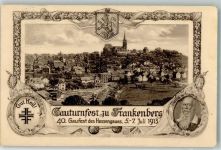 35066 W3558 Frankenberg Eder 1913 Passepartout 40. Gauturnfest zu Frankenberg Portrait Turnvater Jahn