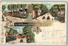 24594 W2354 Hohenwestedt 1905 Lithographie Kirchhoffstraße Chausseestraße Amtsgericht