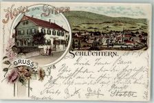 36381 W6490 Schlüchtern 1898 Lithographie Hotel Zum Stern