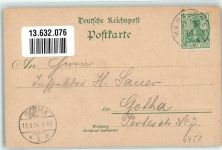 63546 W6451 Marköbel 1904 Lithographie Rathaus Kirche Fachwerkhäuser