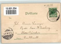 35066 W3558 Frankenberg Eder 1896 Lithographie Hotel Schmidtmann Rathaus Post