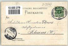 39606 O3540 Osterburg Altmark 1897 Lithographie Hospital Kriegerdenkmal Seminar Breite Straße Großer Markt Bahnpost Magdeburg-Wittenberge