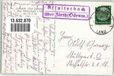 69483 W6948 Affolterbach , Odenw 1934 Foto AK Posthilfstelle Affolterbach Luftschiff Graf Zeppelin 14. 9. 1934