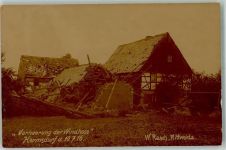 01776 O8231 Hermsdorf /Erzgeb. Foto AK Unglück Katastrophe Windhose Juli 1916 Trümmer Foto Rasch W.
