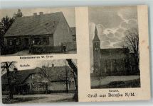 Arnswalde Choszczno 1922 - Bernsee Kolonialwaren Geschäft W. Grun Kirche Schule