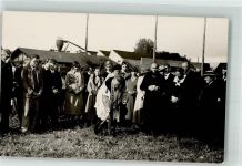 85778 W8048 Haimhausen , Oberbay Foto AK Der erste Spatenstich Christliche Segnung