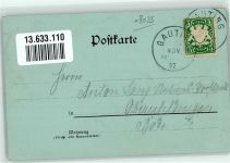 82131 W8035 Gauting 1902 Lithographie / Mondschein Gasthaus zur Post
