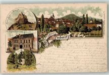 Trebnitz Trzebnica 1902 Lithographie Ruine Kostial Deutsches Vereinshaus Modelkapelle bei Watislaw