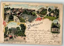 85778 W8048 Haimhausen , Oberbay 1905 Lithographie Schloß Maria-Bründl Badeanstalt