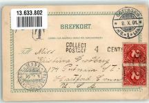 Göteborg 1901 Gebrauchsspuren Stora hamnkamalen Slottsskogen Kungsportsavenyen Lithographie