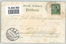 57548 W5242 Kirchen Sieg 1901 Gebrauchsspuren Hotel Zur Traube C. Heufer Lithographie Eck II Einriß Bahnpost Hagen Westf. Zug 126