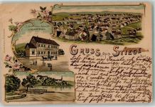 38899 O3721 Stiege 1897 Gebrauchsspuren Schlossbrauerei Gasthaus C. Klapproth Lithographie Bahnpost Gernrode - Hasselfelde Zug 11