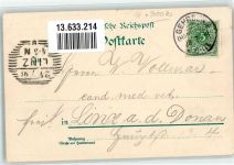 30989 W3007 Gehrden , Han 1898 Lithographie Gasthaus Waldschlößchen Garten Saal Hotel zum Ratskeller