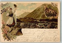 6200 Jenbach 1898 Lithographie Tracht