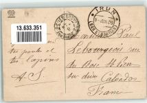 Irun 1909 - Bahnhof Briefmarken Bildseite