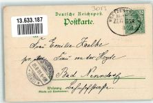 31559 W3053 Haste b Wunstorf 1901 Lithographie Volkstracht Bahnhof Alte Oberförsterei Bahnpost Weetzen- Zg. 558