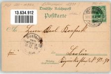 16945 O1922 Meyenburg , Prignitz 1899 Gebrauchsspuren Bahnhof Kirche Schloss Marktstraße Lithographie